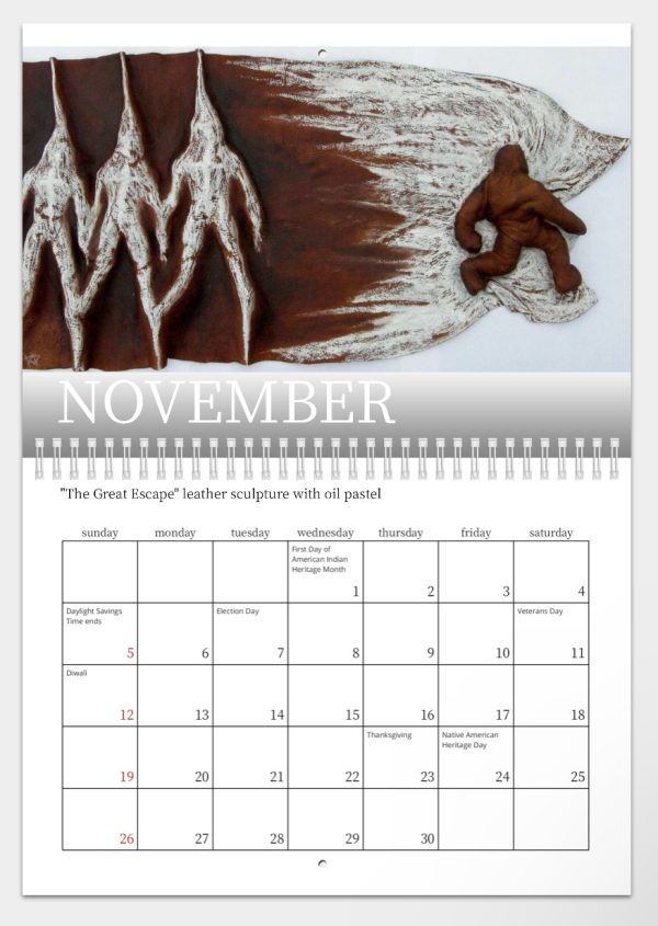 Rachel Dolezal Art Calendar 2023 November