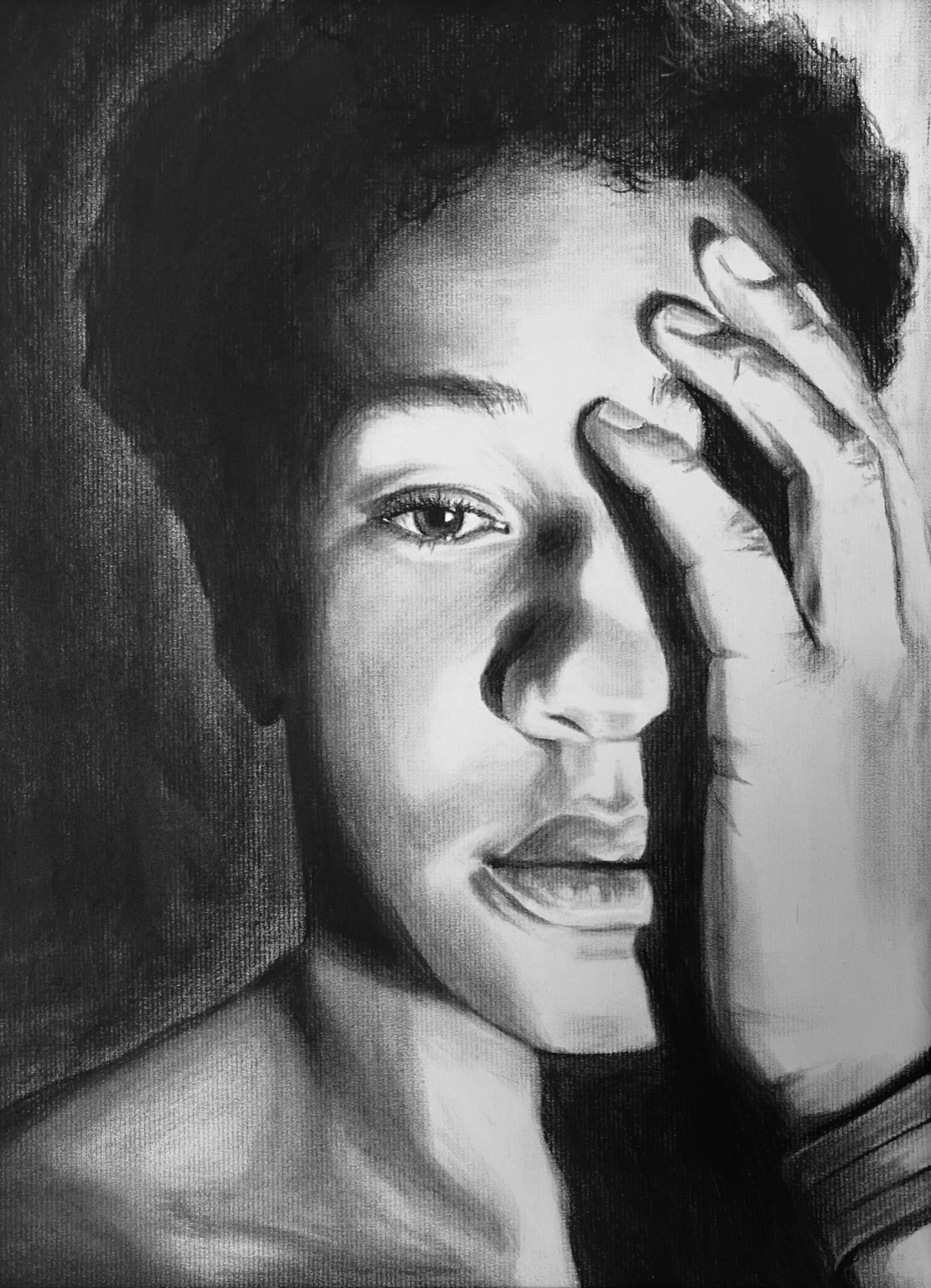 Charcoal Drawing 16 x 20" framed| $700 Click to view details