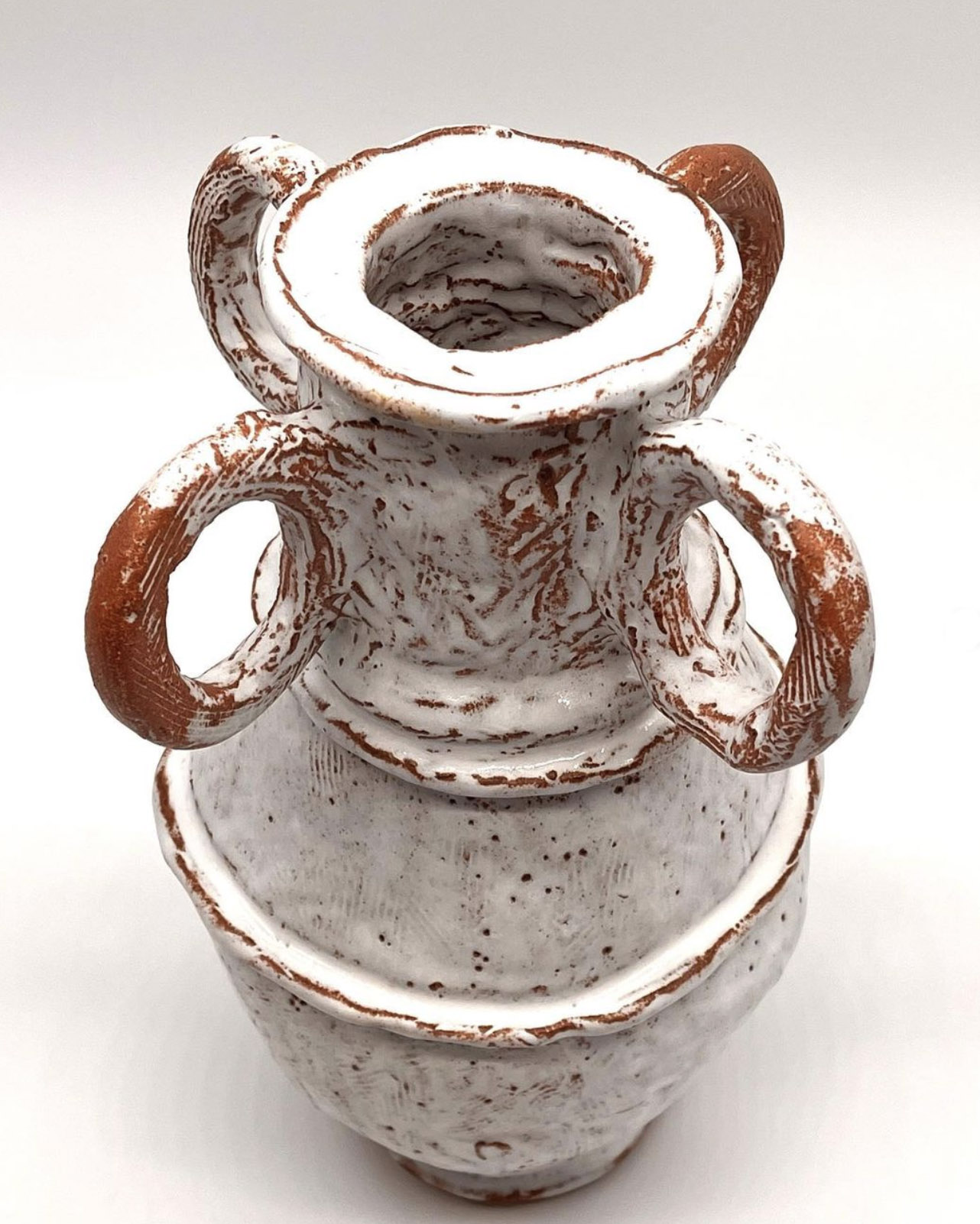 Coil method vase with BTC glaze 12" x 8" x 7" | $350 Click for full view
