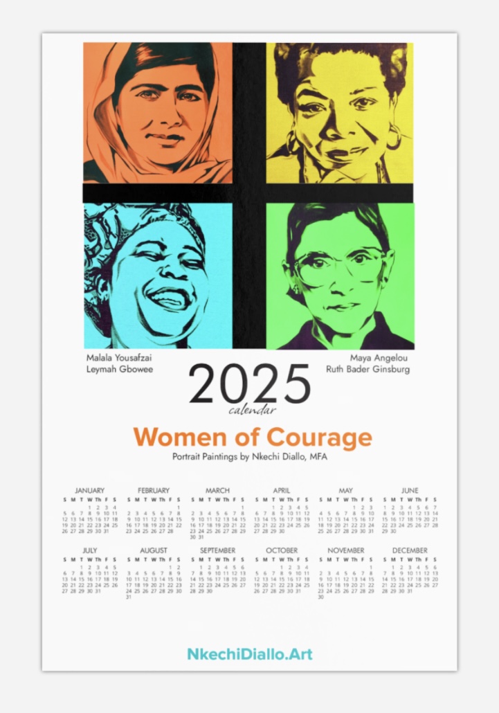 Features portraits of 4 courageous women 12x18″ | $9.99